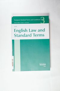 English Law and Standard Terms: European Standard Terms and Conditions (ESTC) - Jack, Adrian