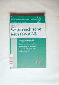 Österreichische Muster-AGB - Füreder, Hannes, Robert Ertl  und Frank A Hammel