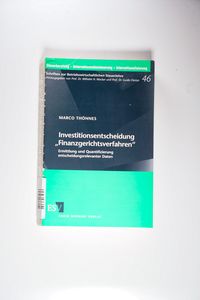 Investitionsentscheidung [Finanzgerichtsverfahren]