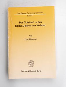 Der Notstand in den letzten Jahren von... Der Notstand in den letzten Jahren von...
