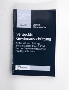 Verdeckte Gewinnausschüttung : Systema... Verdeckte Gewinnausschüttung : Systema...