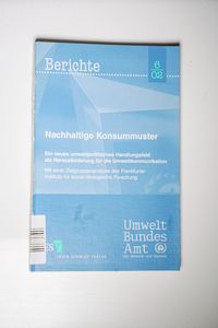 Nachhaltige Konsummuster