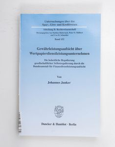 Gewährleistungsaufsicht über Wertpapie... Gewährleistungsaufsicht über Wertpapie...