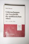 Untersuchungen zur Geschichte des spätklassischen