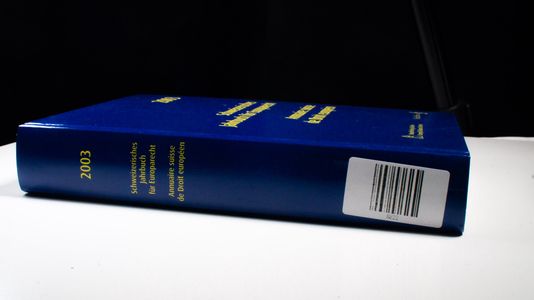 Schweizerisches Jahrbuch für Europarecht / Annuaire suisse de Droit européen 2003