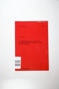 Der Referentenentwurf eines Dritten Durchführungsgesetzes/EWG zm VAG auf dem Prüfstand Der Referentenentwurf eines Dritten Durchführungsgesetzes/EWG zm VAG auf dem Prüfstand