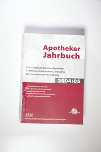 Apotheker-Jahrbuch 2004/2005. Ein Handbuch für den Apotheker in Offizin, Krankenhaus, Industrie, Hochschule und Verwaltung. Zugleich 88. Jahrgang des Handbuchs des Deutschen Apothekerverbands (Mit CD) Apotheker-Jahrbuch 2004/2005. Ein Handbuch für den Apotheker in Offizin, Krankenhaus, Industrie, Hochschule und Verwaltung. Zugleich 88. Jahrgang des Handbuchs des Deutschen Apothekerverbands (Mit CD)