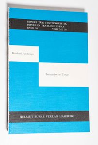 Forensische Texte : Aspekte einer Expl... Forensische Texte : Aspekte einer Expl...